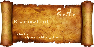 Ripp Asztrid névjegykártya